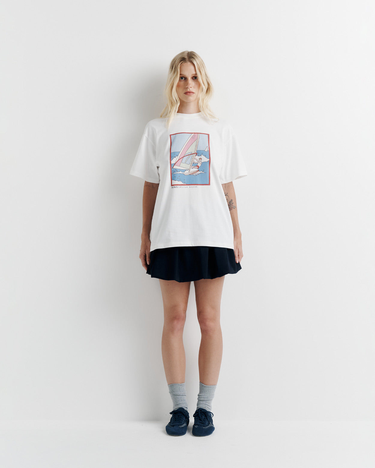 Windsurfer Tee – relaxed fit minimalist t-shirt by Romy The Brand