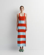 Ava Knit Dress – structured knit maxi dress with side split by Romy The Brand