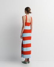 Ava Knit Dress – structured knit maxi dress with side split by Romy The Brand