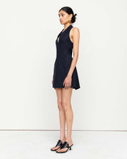 Discover the Jade Dress – a sophisticated halter neck design with expertly crafted panel lines for a sculpted fit. Featuring hip shaping to enhance natural curves, this elegant piece is perfect for any occasion.