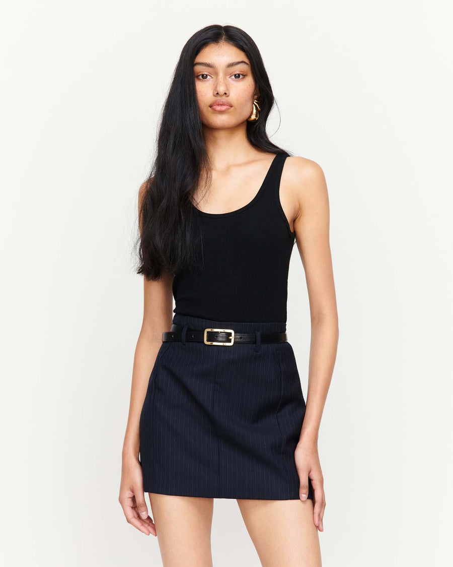 Elevate your wardrobe with the Jade Skirt – a chic mini skirt featuring belt loops and expertly crafted panel lines for a flattering, sculpted fit. Designed to enhance natural curves with effortless style.