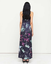 Elegant and timeless, the Joy Slip Dress features a column silhouette with a straight neckline, rouleau straps, and an invisible back zip. Adorned with exclusive artwork by Anouk Colantoni.