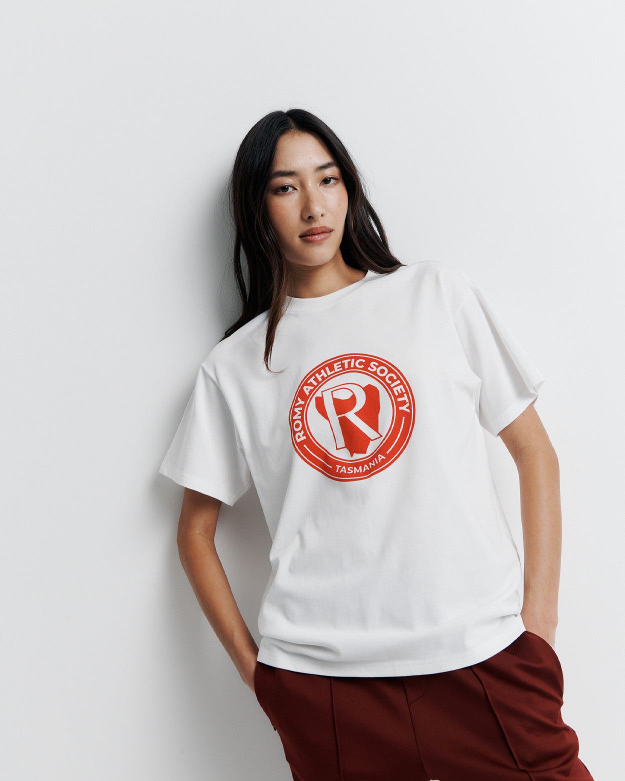 ★PLEASENOFOLLOW★ Romy Logo Short Top Romy Logo Short Top (White) - 플리즈노팔로우