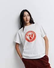 A classic crew neck boyfriend tee, the RAS Heritage Tee features a relaxed fit and is finished with the Romy Athletic Society heritage logo for a timeless, sporty touch.